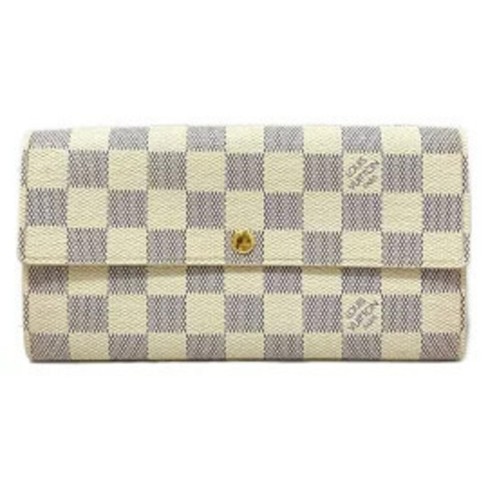 LOUIS VUITTON Portefeuille Sarah Long Wallet Azur White